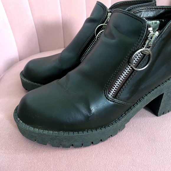 Y2K No Boundaries O-Ring Zipper Booties - Picture 5 of 6